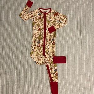 Vintage Grinch bamboo zippy pajamas 3T